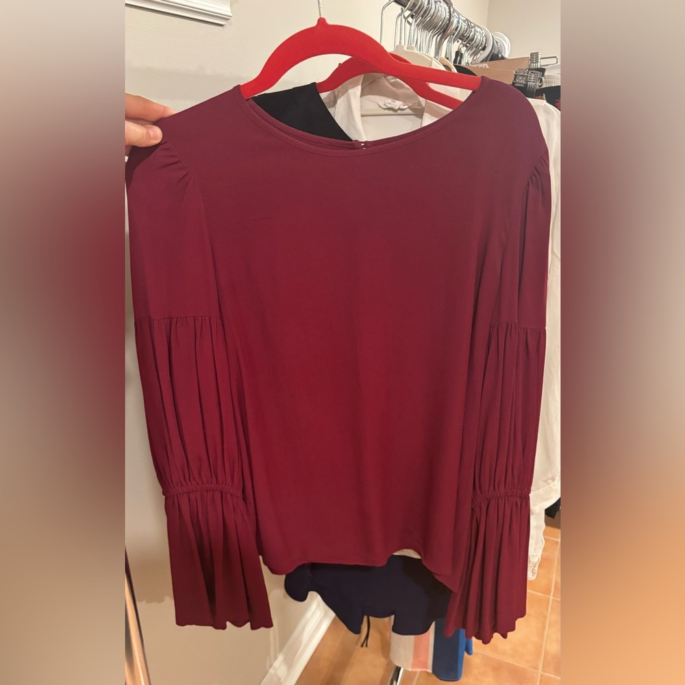 Club Monaco Deep Red Blouse